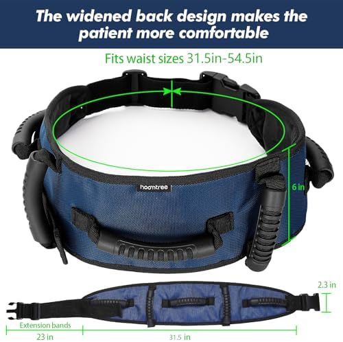 VERY100 Gait Belt Transfer Belt with Padding Handles,Transfer Belts for Lifting Seniors with One-Click Buckle,Medical Nursing Gait Belt for Patient Assist-Elderly, Handicap, Physical Therapy