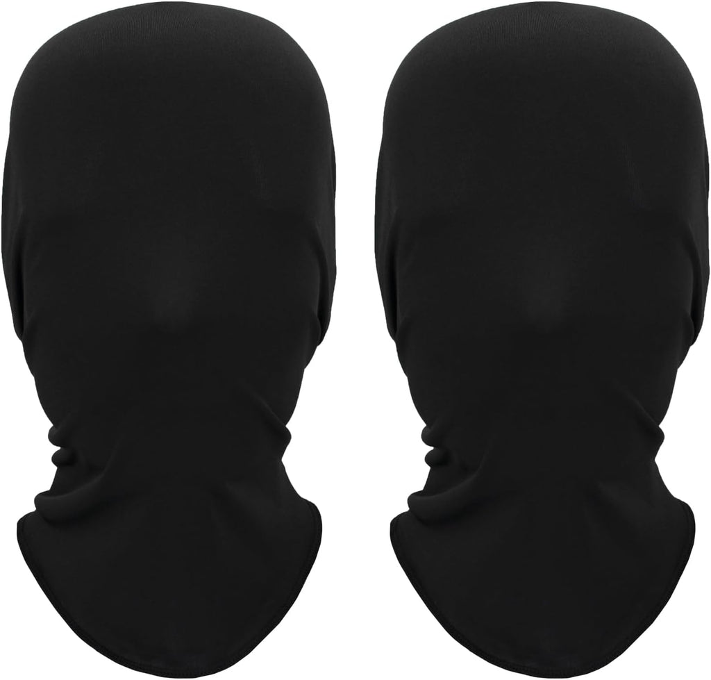 2 Pieces Full Face Mask Halloween Spandex Cosplay Hood Faceless Morph Masks Unisex Adult Party Costume Head Cloth