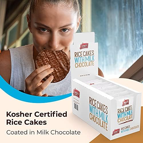 Lieber's Milk Chocolate Rice Cakes, Snack Pack, Gift Pack, Kosher Certified Dairy, Gluten Free Total of 24 Cakes (Milk Chocolate)