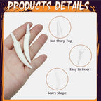16pcs Halloween pumpkin teeth decorations,Halloween plastic fake pumpkin teeth,Halloween monster teeth pumpkin fangs decoration kit