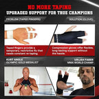 Grappz Finger Support Athletic Compression Gloves – Athletic Buddy Tape & Trigger Finger Splint Alternative – Finger Sleeve & Brace, Arthritis Pain Relief & Joint Stabilizer for All Sports, Unisex M