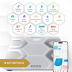 INEVIFIT EROS Bluetooth Body Fat Scale Smart BMI Highly Accurate Digital Bathroom Body Composition Analyzer with Wireless Smartphone APP 400 lbs 11.8 x 11.8 inch (White)