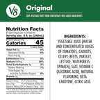 V8 Original 100% Vegetable Juice, Vegetable Blend with Tomato Juice, 64 Ounce Bottle (Pack of 6)