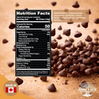 Sugar Free Large Chocolate Chips, Stevia Sweetened, 12 oz. Value Size, Non-GMO, Vegan, Keto, Low Carb, 60% Cocoa, All Natural, Baking Chips, Gluten Free, No Sugar Added (1 Pack)
