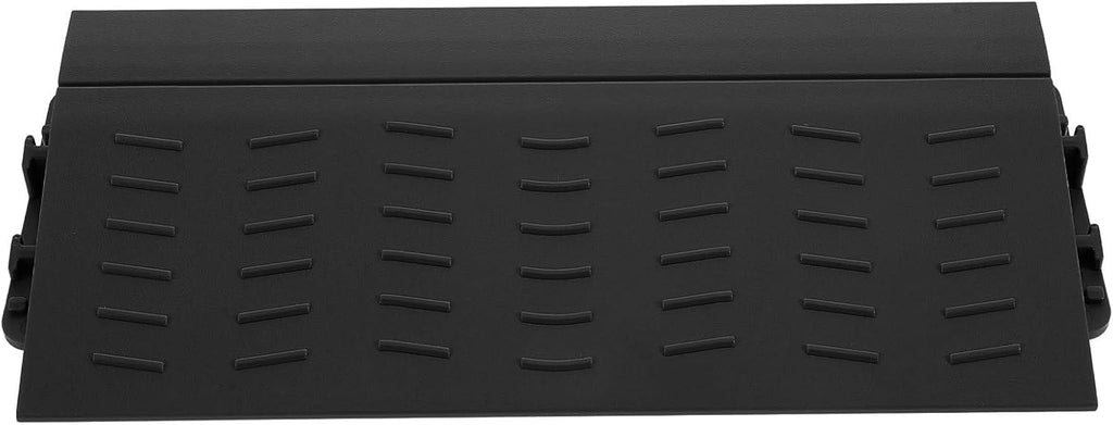 Cabilock Robot Vacuum Threshold Ramp, 7.9" Modular Rubber-Like Plastic Splicing Ramp for Doorways, 0.8" Rise Step Protector Compatible with Roborock, Narwal (Black)