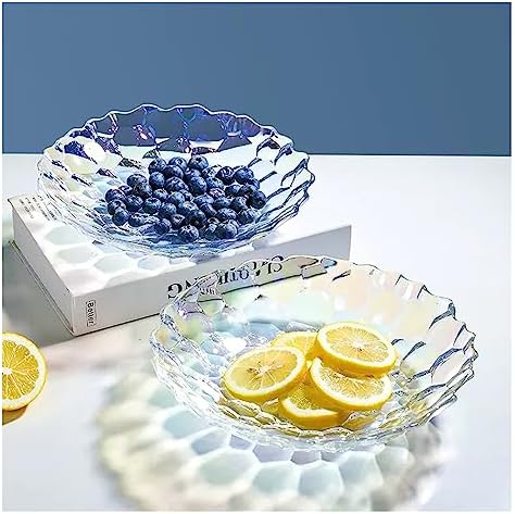 Fruit Bowls 2 PCS Home Fruit Plate Luxury Style Premium Fruit Plate Living Room Coffee Table Candy Plate Snack Plate Fruit Basket (Color : Gold)