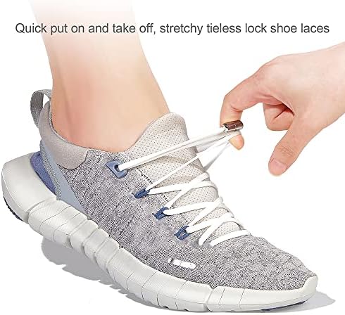 ZHENTOR Elastic Shoe Laces, Elastic No Tie Shoelaces for Sneakers, One Size Fits All Adults and Kids Shoes