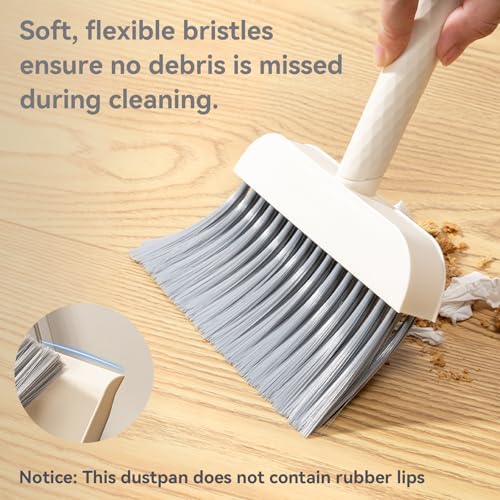 Small Dust Pan and Brush Set - Mini Dustpan and Brush Set, Small Broom and Dustpan Set, Whisk Broom, Dust pan and Brush for Desk, Table, Home, Kitchen.