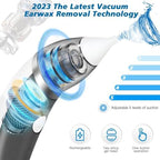 Ear Vacuum Ear Wax Removal Kit with 5 Levels Strong Suction, USB Rechargeable Reusable Electric Ear Suction Vacuum Tool for Adults and Kids (Dark Gray)