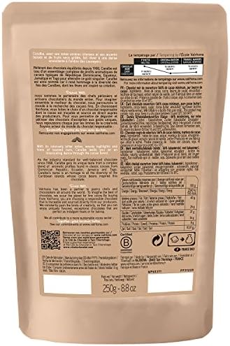 Valrhona Dark French Semisweet Chocolate Discs for Baking (Feves). Premium CARAÏBE 66% Cacao Grand Cru Blend. Better than Chocolate Chips, Perfect For Cookies, Cakes, Mousses, Frostings, Hot Chocolate