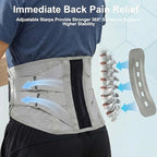 Back Brace for Lower Back Pain Relief - 4X Stronger Lumbar Support Belt with Heating Massage Pad, Adjustable Posture Corrector for Sitting Long Hours, Breathable & Thin Mother's Day / Birthday Gifts, L (Waist 28–35")