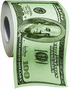 Hundred Dollar Bill Money Toilet Paper-Novelty Funny Gag Gift Toilet Paper