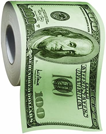 Hundred Dollar Bill Money Toilet Paper-Novelty Funny Gag Gift Toilet Paper