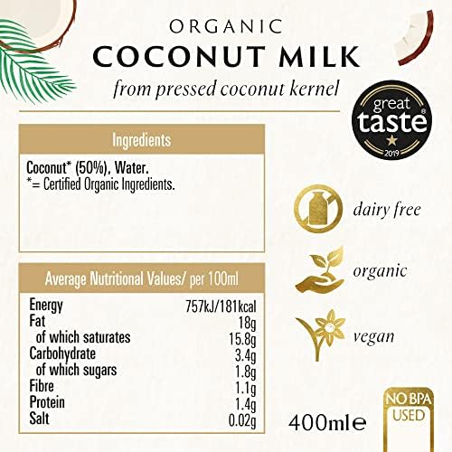 Biona Organic Coconut Milk (400ml) - Pack of 6