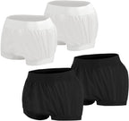 AQX Cloth Diaper Covers for Adult, Reusable Waterproof Underwear for Incontinence, Leakproof High Waist Plastic Pants 4Pcs (Black&White, S)