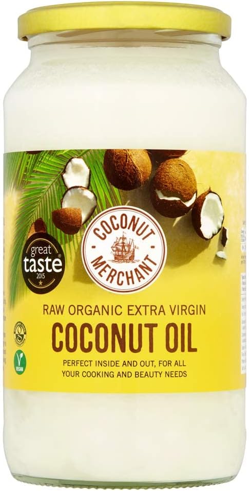 Coconut Merchant Organic Coconut Oil 35 Ounce | Extra Virgin, Raw, Cold Pressed, Unrefined | Ethically Sourced, Vegan, Ketogenic and 100% Natural | For Hair, Skin & Cooking (35 Oz / 1L)