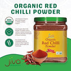 Jiva Organic Red Chili Powder 1 Pound Jar - Non-GMO, Suitable for Vegetarians