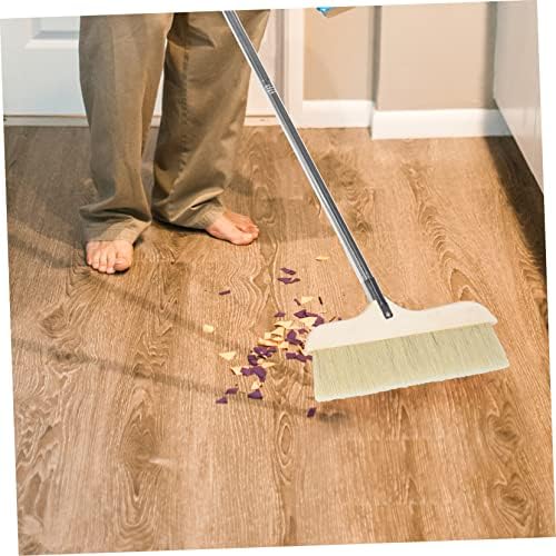 Detachable Soft Bristle Broom Handle for Efficient Floor Cleaning at Lightweight Design for Comfortable to Hold and Storage for Narrow Spaces