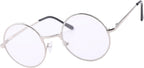 Agstum Round Vintage Reading Glasses Metal Frame Spring Hinge Readers (Strength +4.0, Silver)