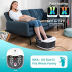 ECARBME Foot Spa Bath Massager with Heat, Foot Bath with 22 Massage Rollers, Temperature Control, Jets, Bubbles, Epsom Salt and Vibration, Foot Soaking Tub for Relaxation - Grey