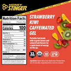 Honey Stinger Strawberry Kiwi Energy Gel, Caffeinated & Gluten Free with Organic Honey, for Exercise, Running and Performance, Sports Nutrition for Home & Gym, Pre and Mid Workout, 24 Pack