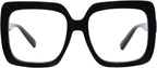 OCCI CHIARI Large Frame Reading Glasses Women Trendy Square Oversized Readers 1.0 1.5 2.0 2.5 3.0 3.5 1.25 1.75 2.25 2.75 4.0