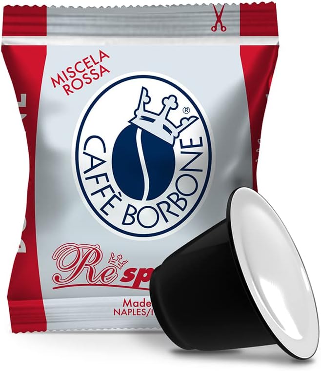 Caffè Borbone Red Blend Nespresso Compatible Espresso Coffee Pods, 100 Count Espresso Pods