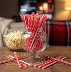Cherry Sour Powder Filled Candy Straws - 100 Count of Nostalgic Bulk Tangy Sweet and Sour Red Treats