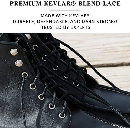 Cobbler's Choice Co. Kevlar Blend Boot Laces - For Work, Hiking, and Casual Boots, Durable, Heavy Duty and Weather Resistant
