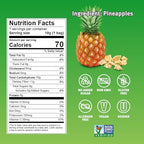 Crispy Green Freeze-Dried Pineapple Fruit Snacks, 0.63 Oz (Pack of 12), 100% Pure Fruit, All-Natural, No Added Sugar, Single-Serve Bags for Healthy Snacks & School Lunches