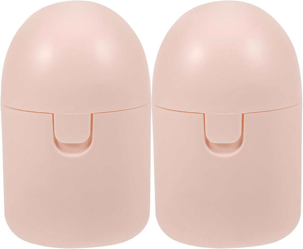Healeved Storage Box 2pcs Portable Plastic Holder Leakproof Small Travel Case for Women Reusable Menstruation Care Organizer Pink