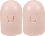 Healeved Storage Box 2pcs Portable Plastic Holder Leakproof Small Travel Case for Women Reusable Menstruation Care Organizer Pink