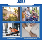 Care Science High Performance Elastic Self Adhesive Bandage Wrap Tape 2in x 2.5yds 4ct | Ideal for First Aid, Securing Bandages, Dressings, and Other Medical Devices