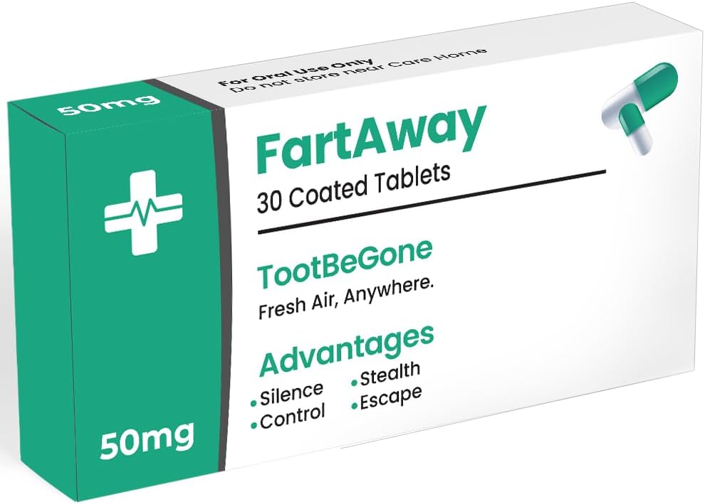 Hilarious Joke Pill Box – Gag Gift for Women & Men – Funny Present for Him or Her – Unique Rude Novelty Gift – Silly Birthday Idea for Dad, Boyfriend, Uncle (FartAway)