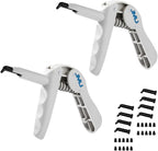 JMU 2 Pack Dental Composite Gun Dispenser Applicator Autoclavable, Comes with 10 Unidose Copsules Cartridge Tips, Plastic Caps