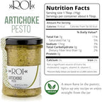 ROI Italian Artichoke Dip - Gourmet, Healthy, Vegan, Natural Artichoke Pesto for Bruschetta, Spinach Artichoke Dip, Sandwich Spread 6.3oz (180g) - Pack of 1
