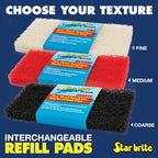 STAR BRITE Flexible Head Scrubber Replacement (Medium) (Red) (040126)