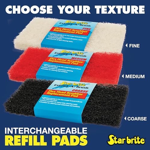 STAR BRITE Flexible Head Scrubber Replacement (Fine) (White) (040125)