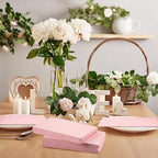 Glenmal 100 Pcs Paper Disposable Napkins 2 Ply Dinner Guest Cocktail Napkins Hand Towels for Wedding Spring Birthday Party Bridal Anniversary Reception, 13 x 16 Inches (Pink)