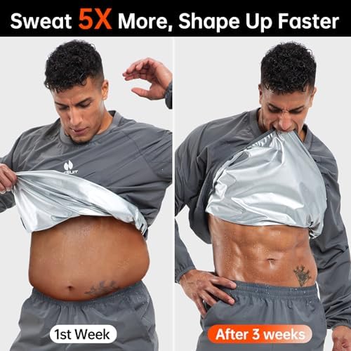 HOTSUIT Men Sauna Suit Sweat Suits Durable Gym Exercise Workout Jacket