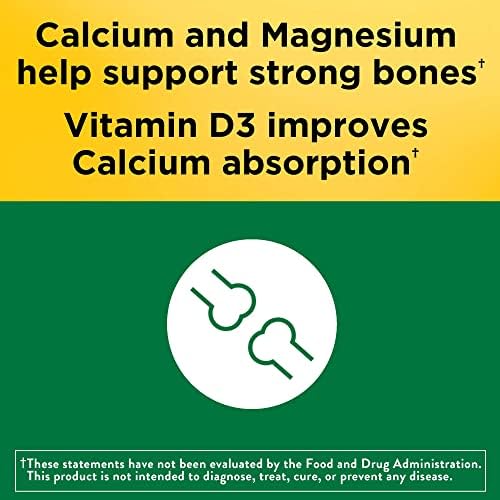 Nature Made Calcium Magnesium Zinc with Vitamin D3, Dietary Calcium Supplement for Bone Support, 300 Tablets