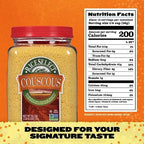 RiceSelect Couscous, Moroccan-Style Wheat Couscous Pasta, Non-GMO, 26.5-Ounce Jar, (Pack of 1)