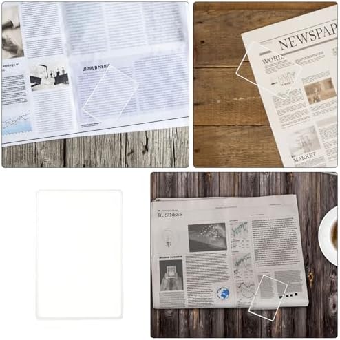 Baluue 20pcs 3X Pocket Magnifier Bookmark Card Size Fresnel Lens Sheet for Reading Books Menus Labels Elderly Eye Helper