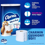 Charmin Ultra Soft Cushiony Touch Toilet Paper, 18 Family Mega XL = 126 Regular Rolls, 2-Ply, White