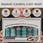 Mediterranean Spice Collection – Gourmet Spices and Seasonings Set with Italian Seasoning, Sea Salt, and Himalayan Pink Salt for Cooking