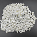 Edible Sprinkles White Pearl Sugar Candy Mix Size Baking Cake Decorations Cupcake Toppers Cookie Decorating Wedding Shower Party Valentine Halloween Christmas Supplies 100g/3.53oz