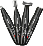 Electric Shaver for Women, 4 in 1 Lady Shaver Bikini Trimmer Rechargeable Electric Razor Wet and Dry Hair Removal for Face Eyebrow Nose Fingers Arms Legs Underarms (Black)