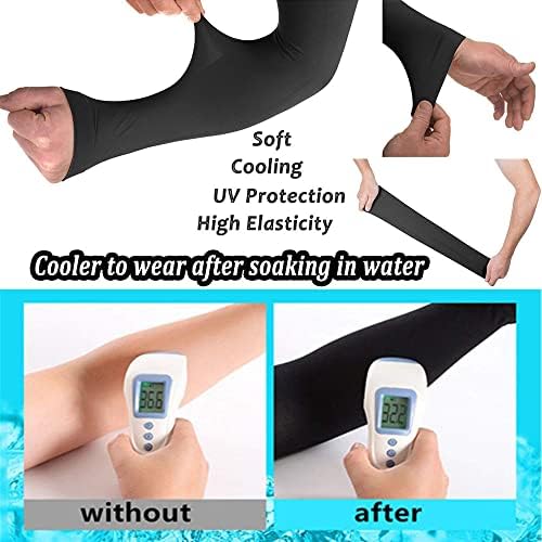 YQXCC 4 Pairs Arm Sleeves for Men Women | UPF 50 Cooling UV Sun Protection | Sports Compression Sleeves