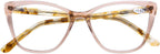 DOOViC Computer Reading Glasses Blue Light Blocking Acetate Frame Fashion Cat Eye Spring Hinge Readers for Women 1.75