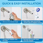 Oral Irrigator Shower Dental Care System | Advanced Shower Water Flosser for Healthy Gums and Teeth | Shower Flosser | Dental Water Flosser for Superior Dental Hygiene at Home | Made in U.S.A.